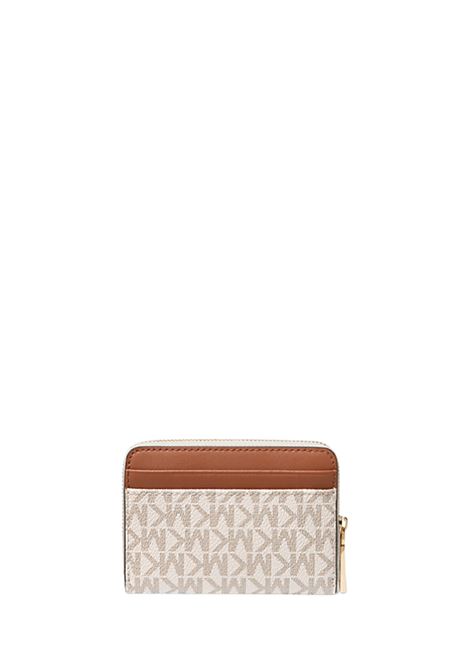 Porta carte di credito zip-around Jet Set piccolo con logo Michael Kors | 32T4GJ6Z5B149